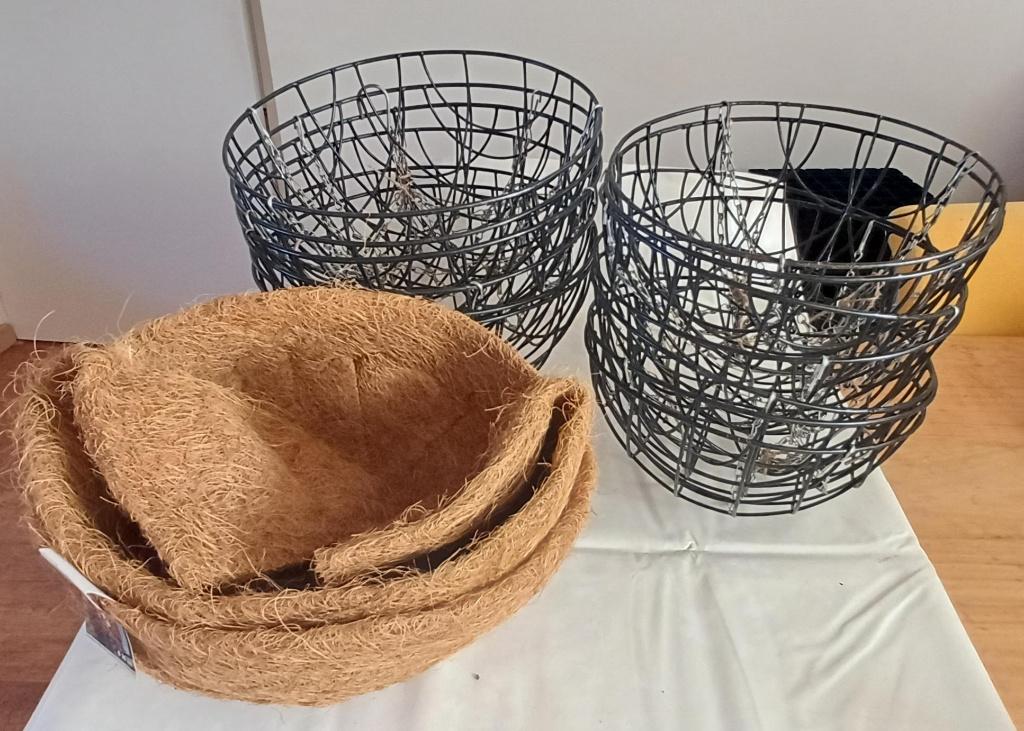 Set van 13 hanging baskets (30 en 35 cm) voor tuin of balkon, Ophalen, Gebruikt, Minder dan 30 cm, Rond