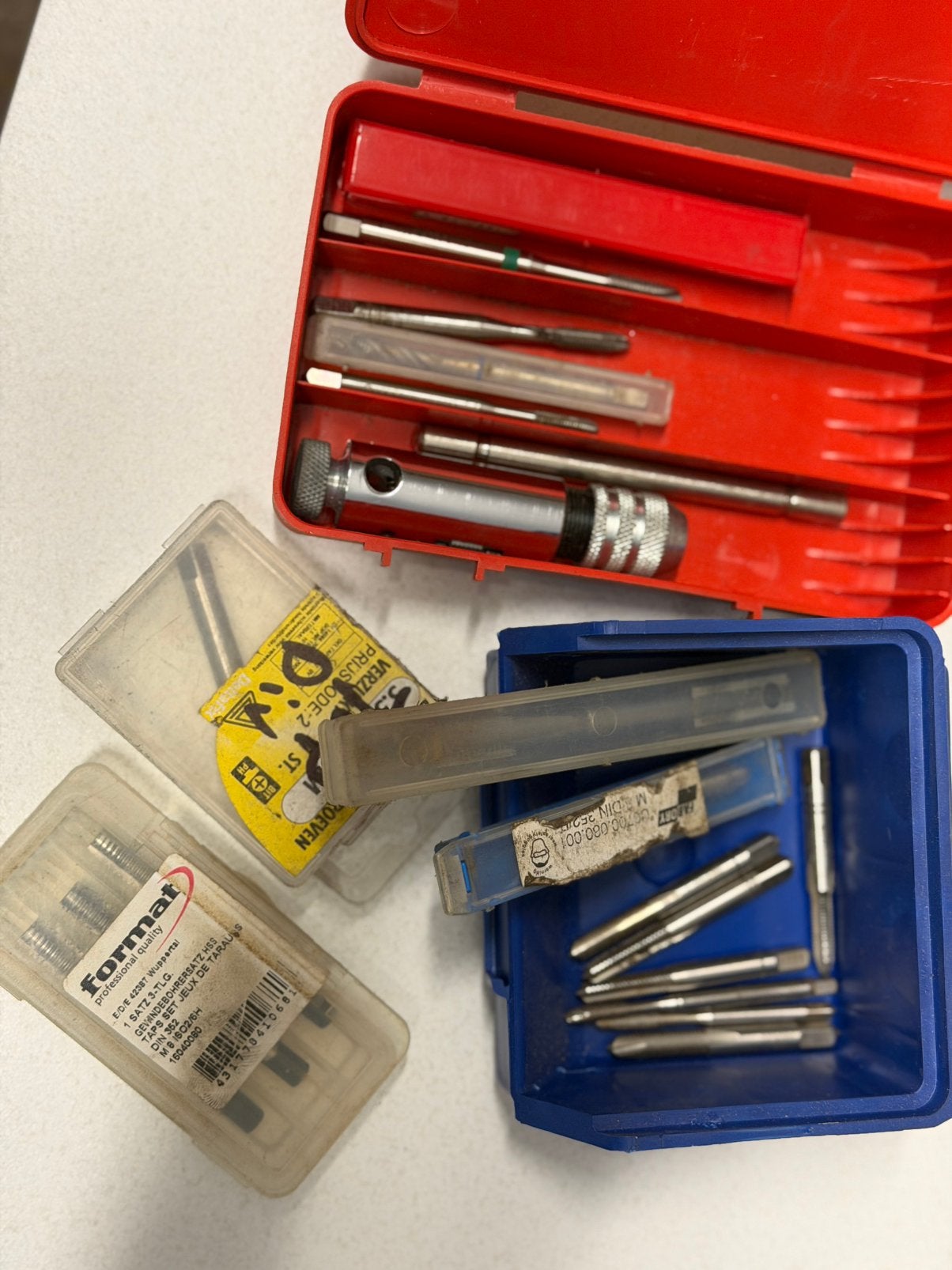 Set draadtappen M4-M12, Ophalen of Verzenden, Gebruikt