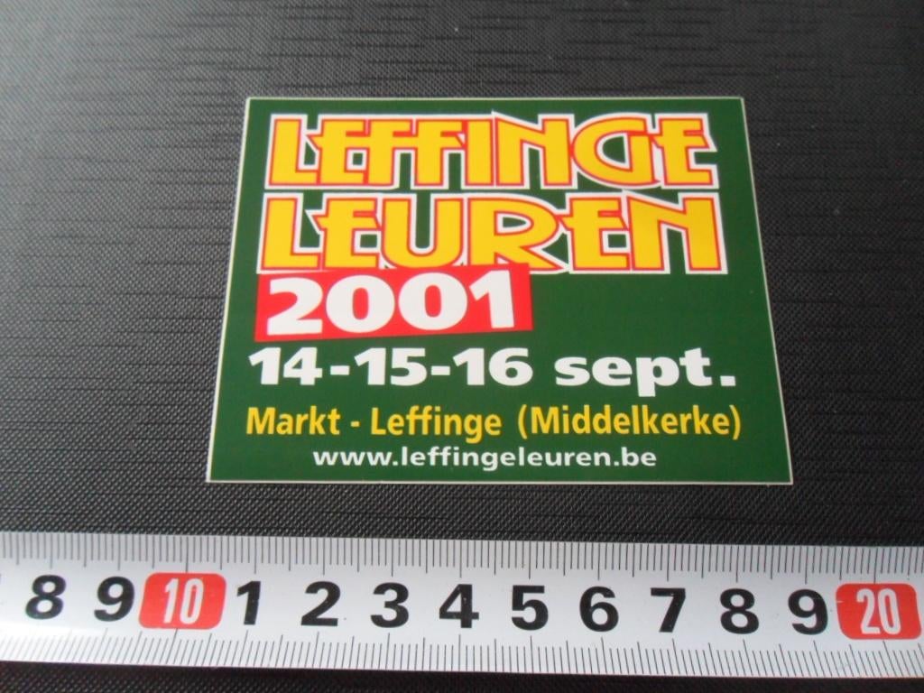 sticker Leffinge Leuren  ( Middelkerke ) 2001, Ophalen, Zo goed als nieuw