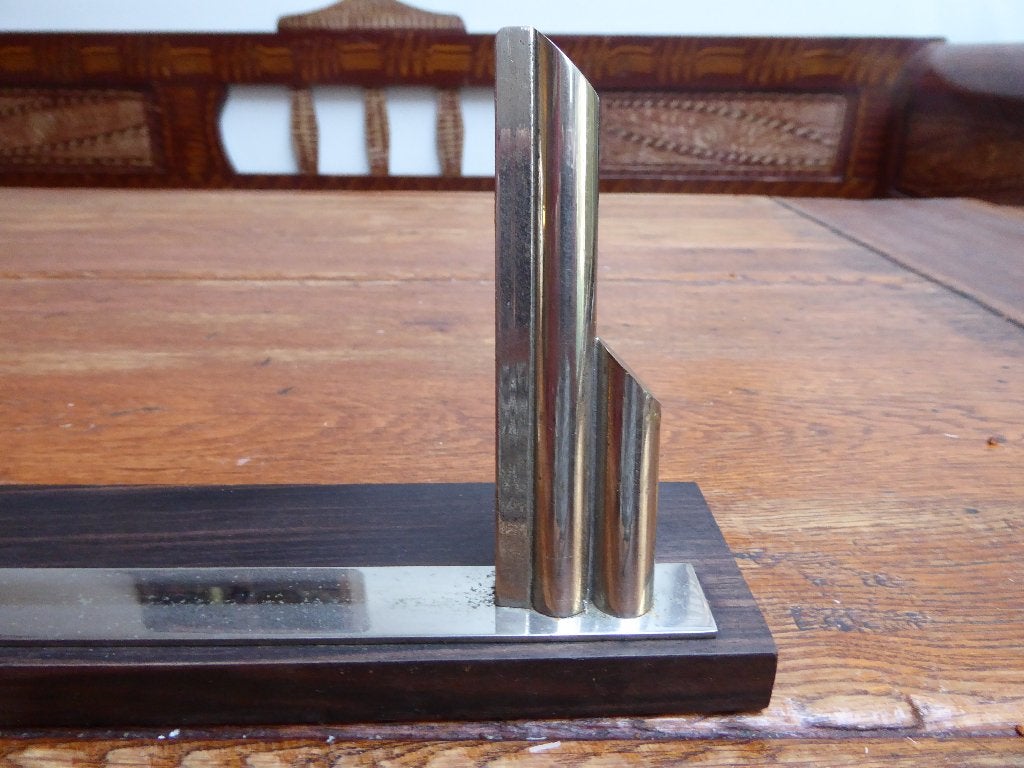 Art deco fotohouder, hout en metaal, Ophalen of Verzenden
