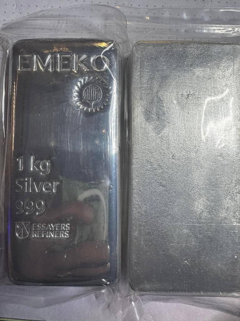 Emeko zilver 1 kilo baar, Postzegels en Munten, Edelmetalen en Baren, Ophalen of Verzenden, Zilver