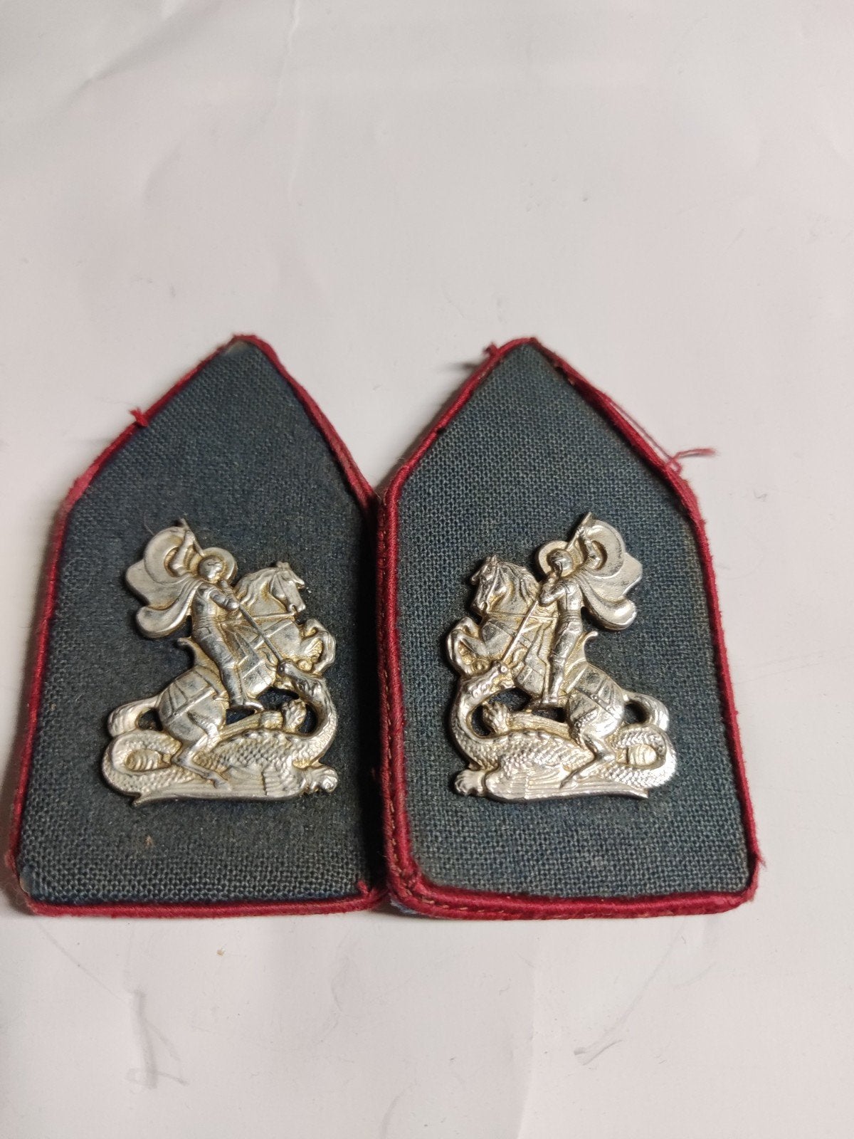 Oude authentieke set kraagspiegels Huzaren Prins Alexander., Ophalen of Verzenden, Landmacht, Nederland, Embleem of Badge