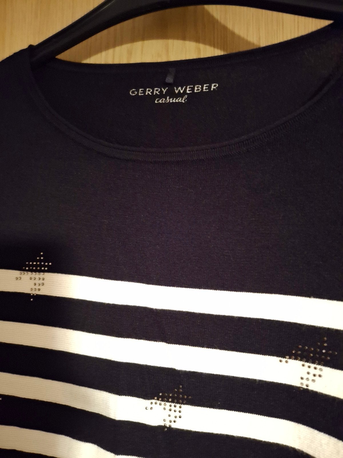 Gerry Weber Casual gestreepte trui met glitter, Kleding | Dames, Zwart, Maat 46/48 (XL) of groter, Ophalen of Verzenden, Zo goed als nieuw