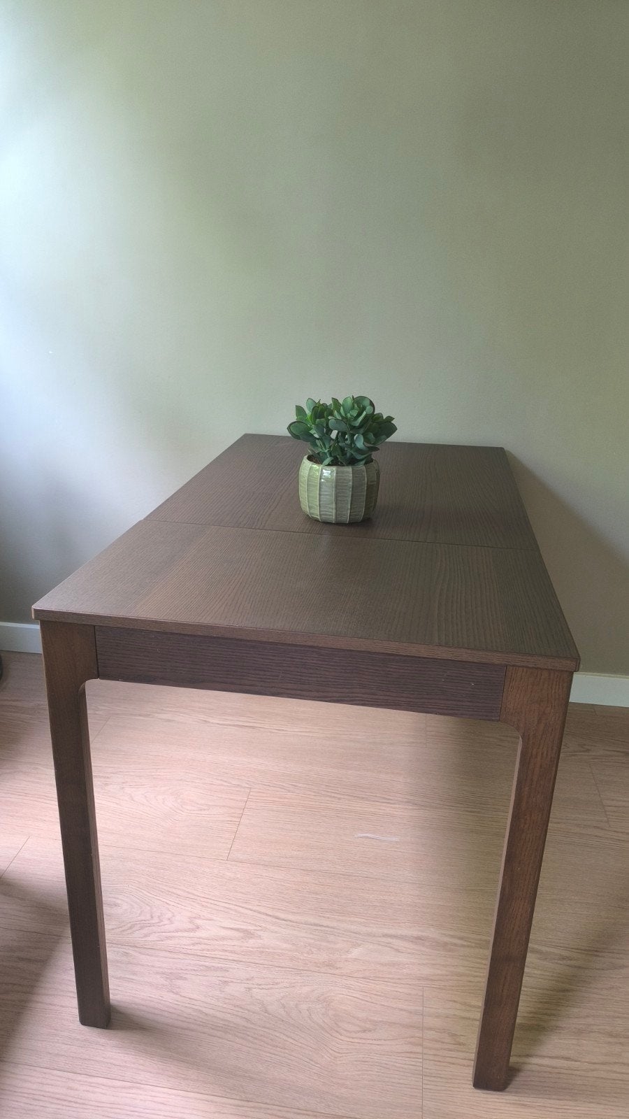 Extensible wooden table., Huis en Inrichting, Tafels | Eettafels, Ophalen, Rechthoekig, 100 tot 150 cm, 50 tot 100 cm