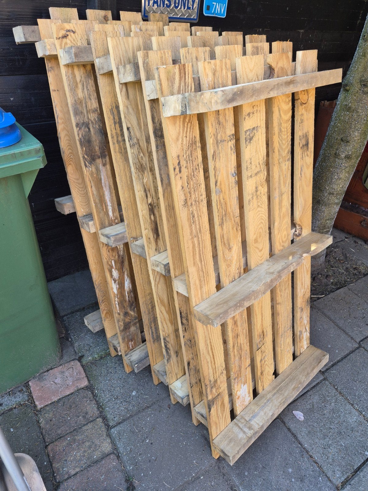 7 wegwerp pallets, Doe-het-zelf en Verbouw, Hout en Planken, Ophalen, Overige houtsoorten, Pallet