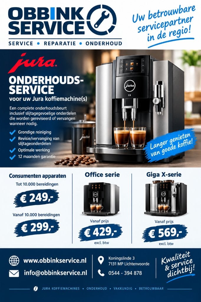 Koffiemachine reparatie voor de Achterhoek en omgeving, Witgoed en Apparatuur, Ophalen, -, 10 kopjes of meer, Koffiemachine