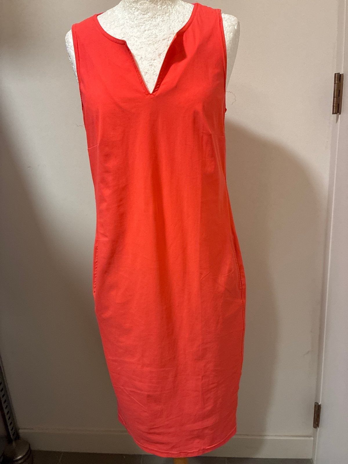 Studio Anneloes jurk Simplicity koraal travelstof mouwloos, Ophalen of Verzenden, Gedragen, Maat 36 (S), Oranje