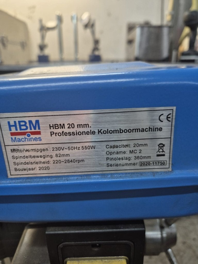 kolom boormachine 20 ton, Ophalen, Variabele snelheid, Kolomboormachine, Gebruikt