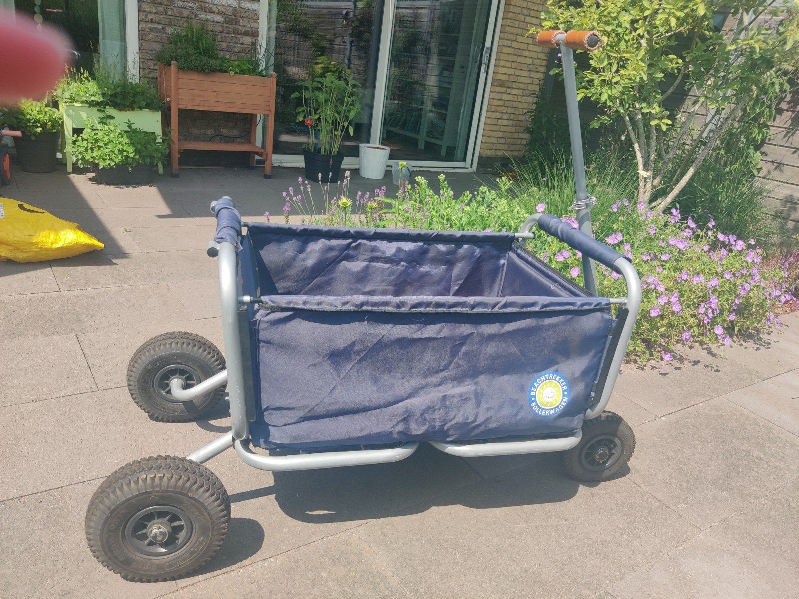 Beachtrekker Donkerblauw - Opvouwbaar & Strandbestendig, Ophalen, Gebruikt, Opvouwbaar, 80 kg of meer