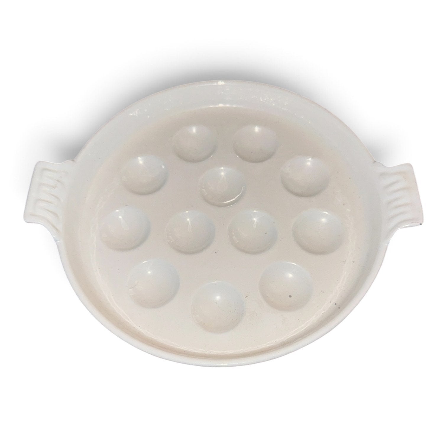 Le Creuset Escargot Bord - Wit, Overige merken, Ophalen of Verzenden, Zo goed als nieuw, Bord(en)