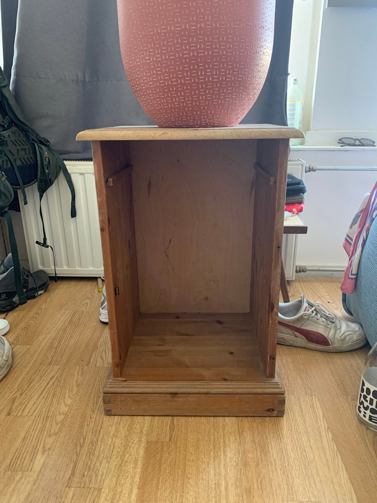 Houten bijzettafel/nachtkastje, Ophalen, Minder dan 45 cm, Minder dan 55 cm, Gebruikt