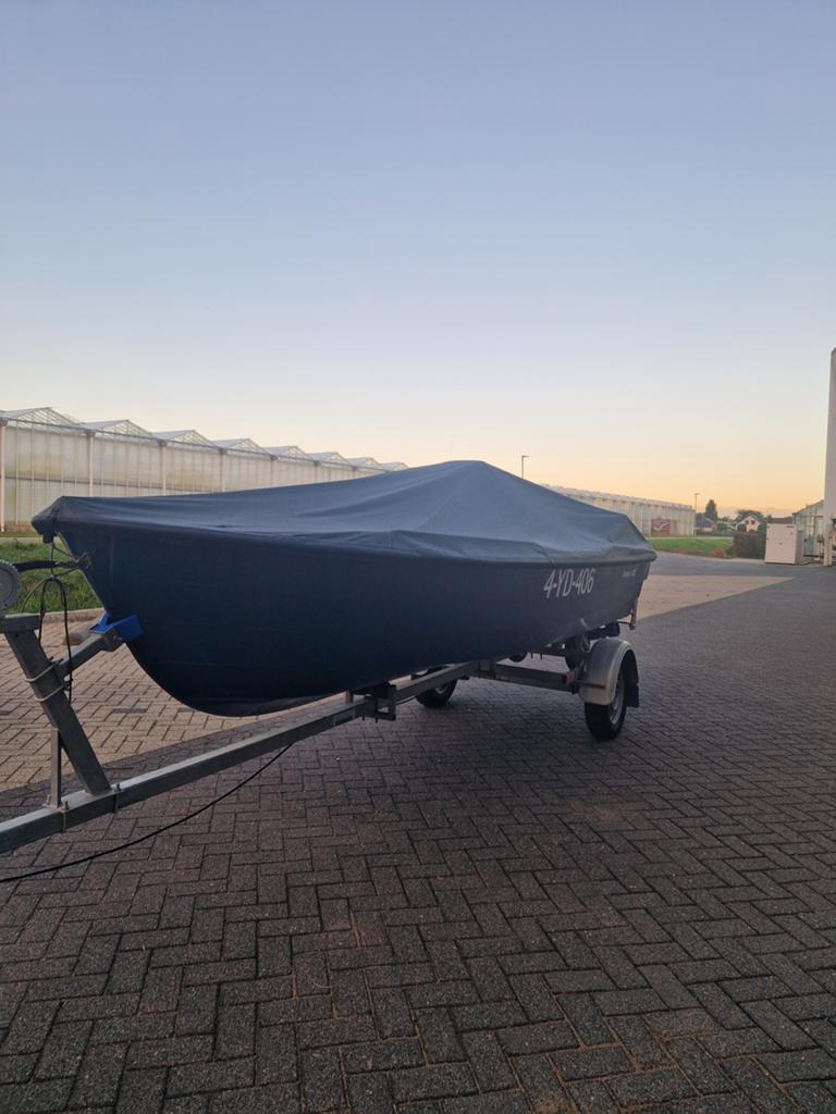 Verano 425 sloep Yamaha 9.9 pk motor + trailer & accessoires, Watersport en Boten, Ophalen, 10 pk, Zo goed als nieuw, Rondzit