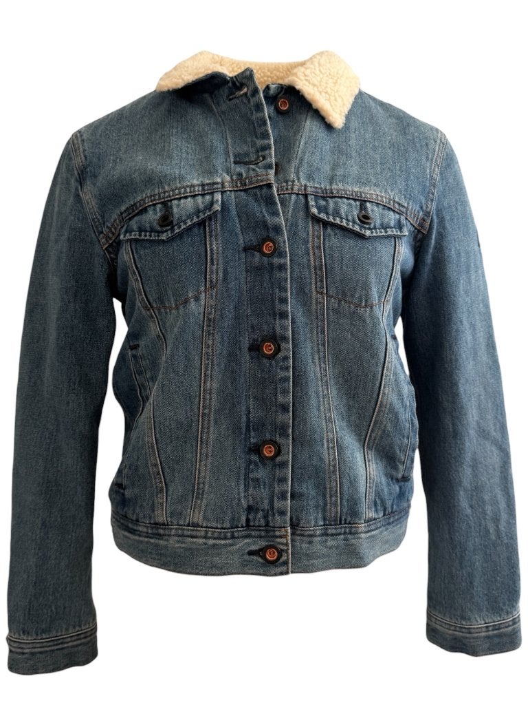 Denham spijkervest S, Blauw, Ophalen of Verzenden, Zo goed als nieuw, Maat 34 (XS) of kleiner