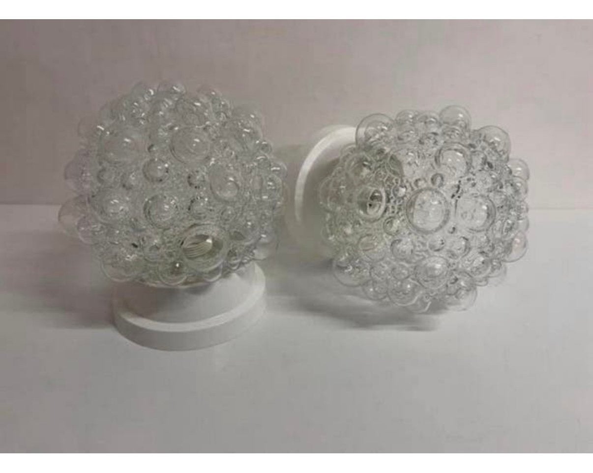 Vintage space age Helena Tynell bubbel helder mid century, Huis en Inrichting, Lampen | Plafondlampen, Helena Tynell, 16 cm, Zo goed als nieuw