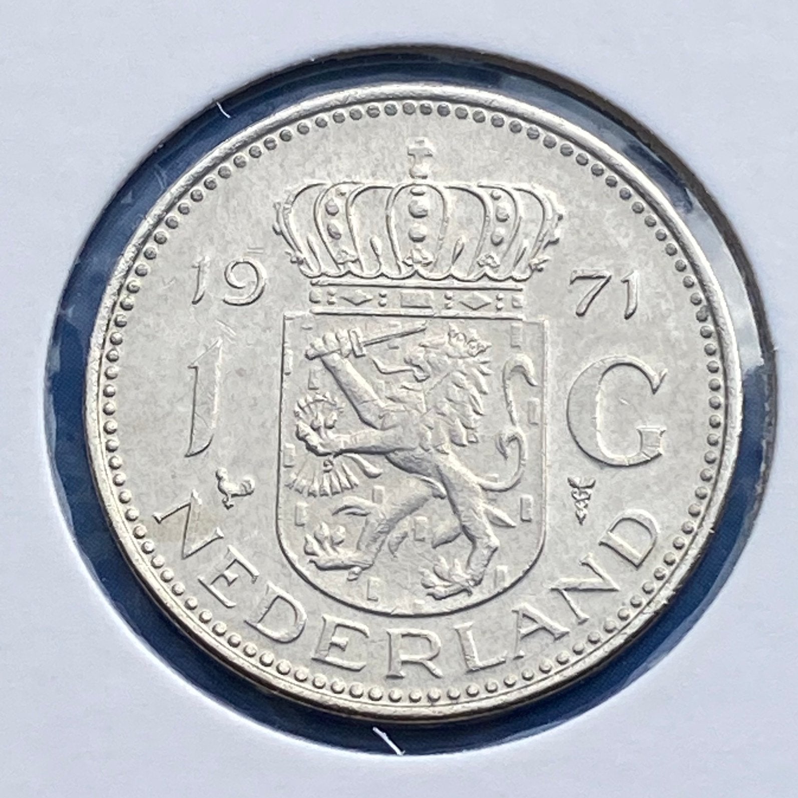 1 Gulden uit 1971 van Koningin Juliana, Verzenden, Koningin Juliana, 1 gulden, Losse munt