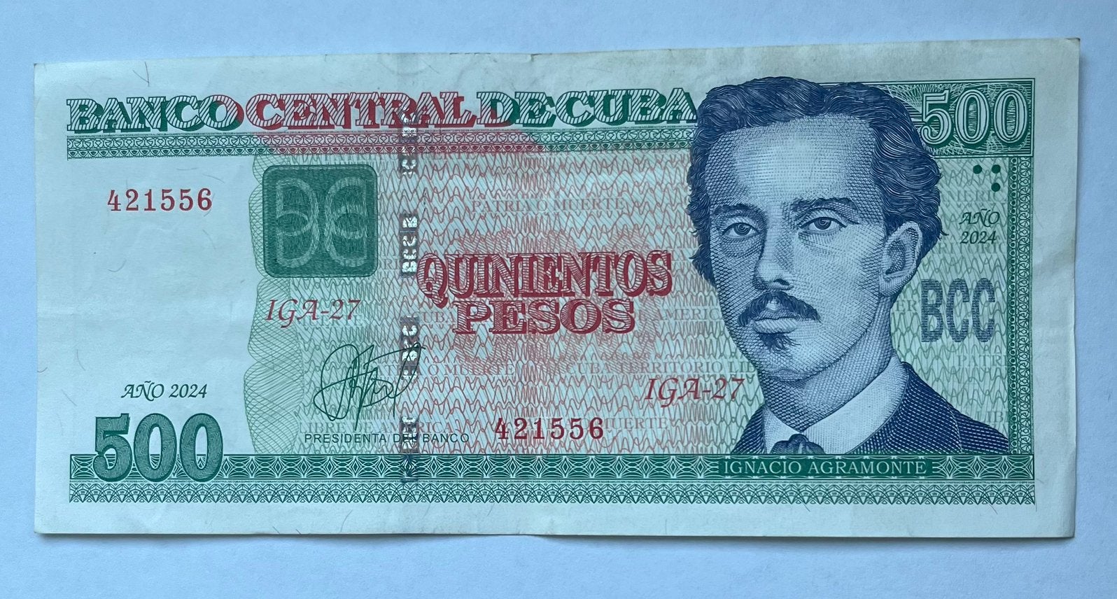 Cuba 500 Pesos 2024 lichtgebruikte staat, Verzenden, Midden-Amerika, Los biljet