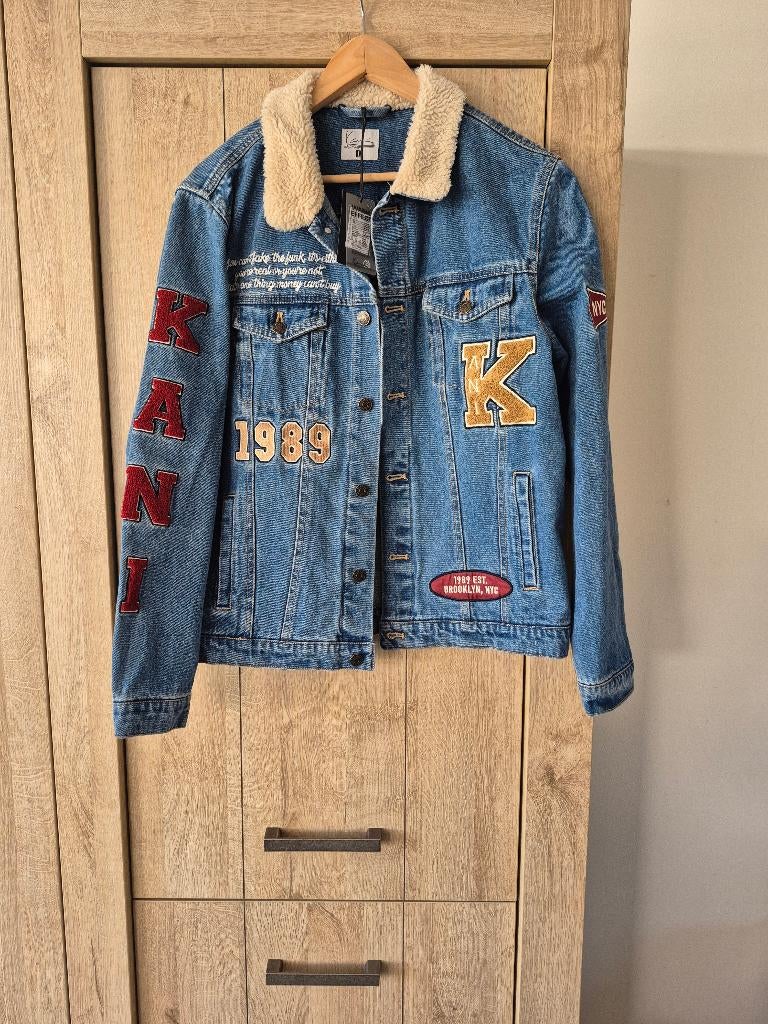 Karl kani spijkerjas L nieuw, Maat 52/54 (L), Blauw, Nieuw, Ophalen of Verzenden
