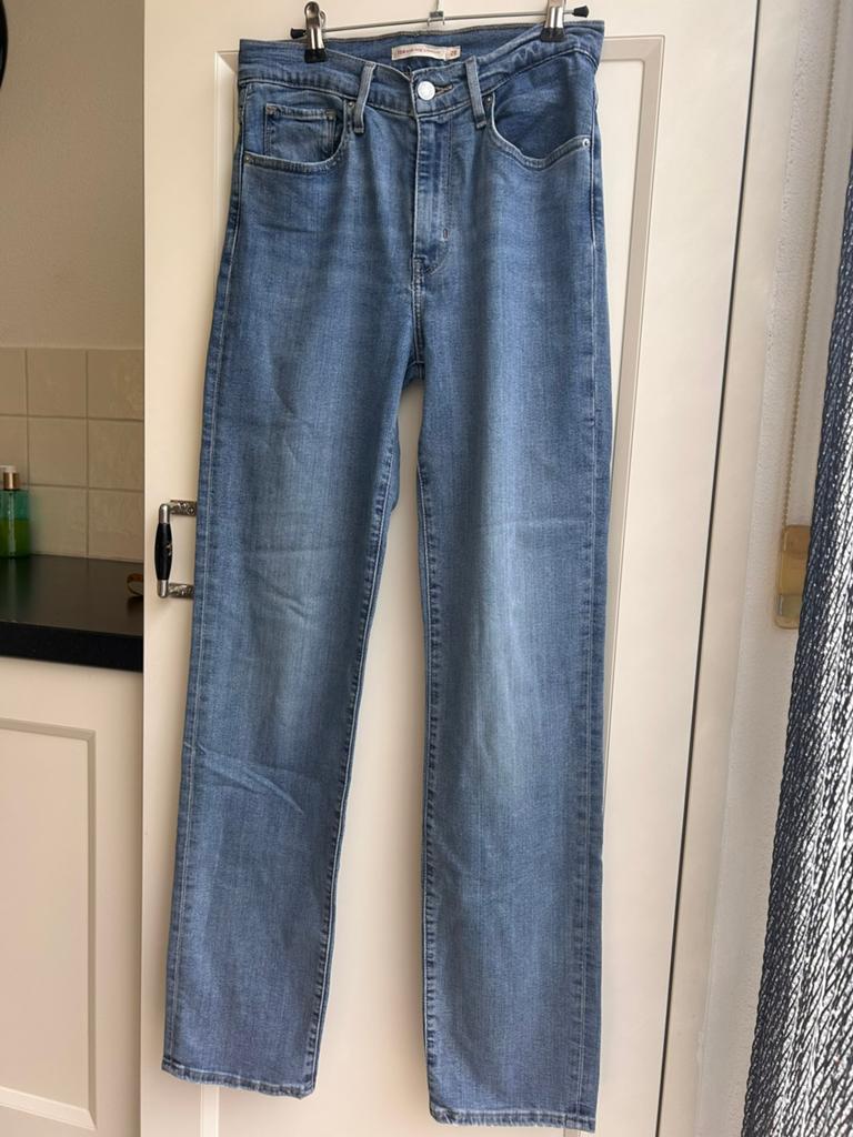 724 High Rise Straight jeans | Maat W28 L32, Ophalen of Verzenden, Zo goed als nieuw, Blauw, W28 - W29 (confectie 36)