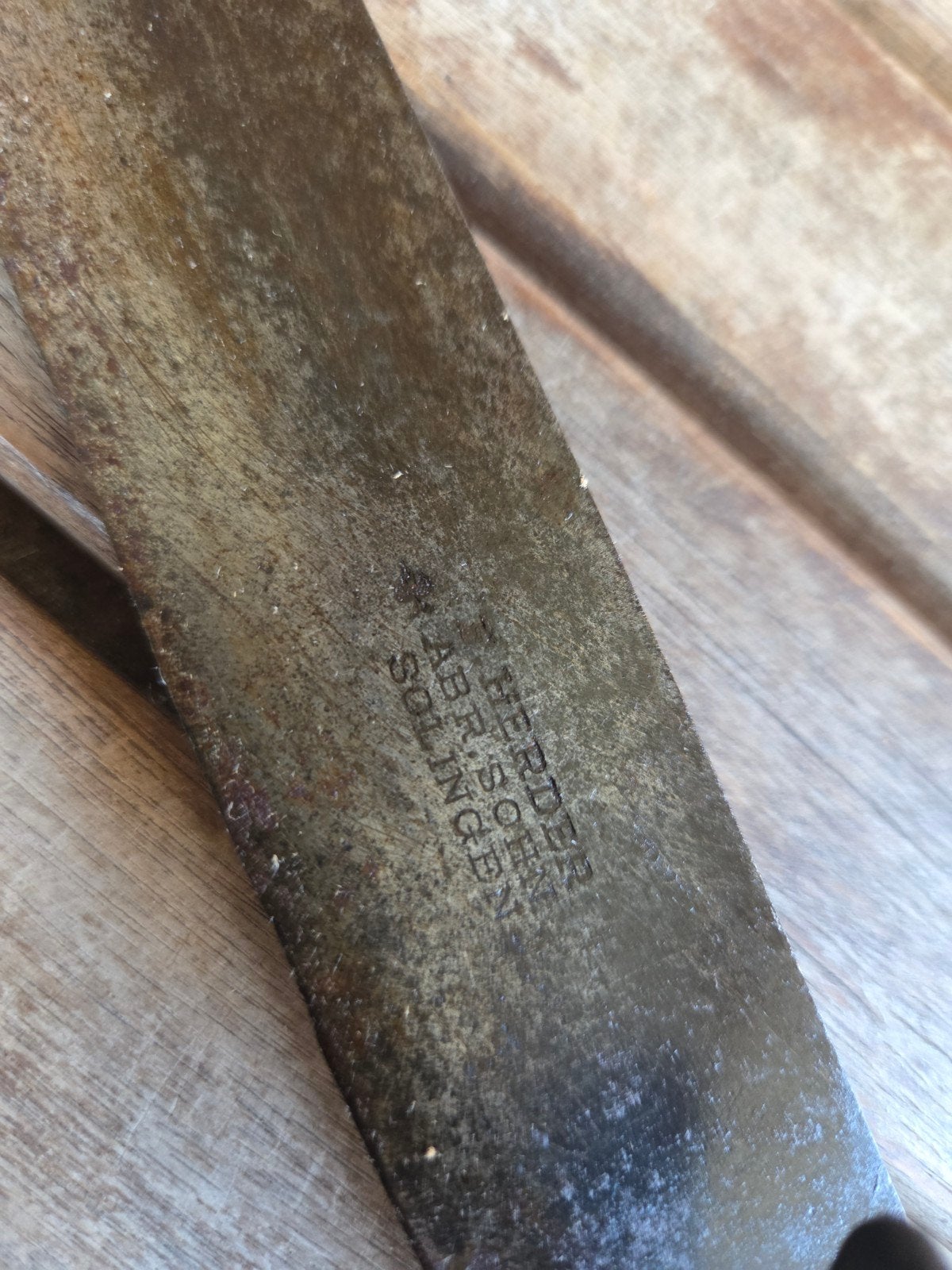Oud mes F. Herder Abr. Sohn Solingen - ca. 32 cm, Ophalen of Verzenden