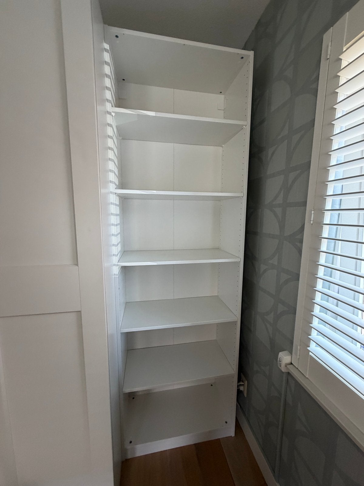 Witte PAX-kast met verstelbare planken, Ophalen, Met plank(en), Gebruikt, 200 cm of meer