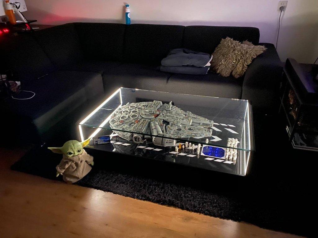 Millennium Falcon (75192) incl glazen salontafel met LED, Ophalen, Gebruikt, Star Wars, Lego