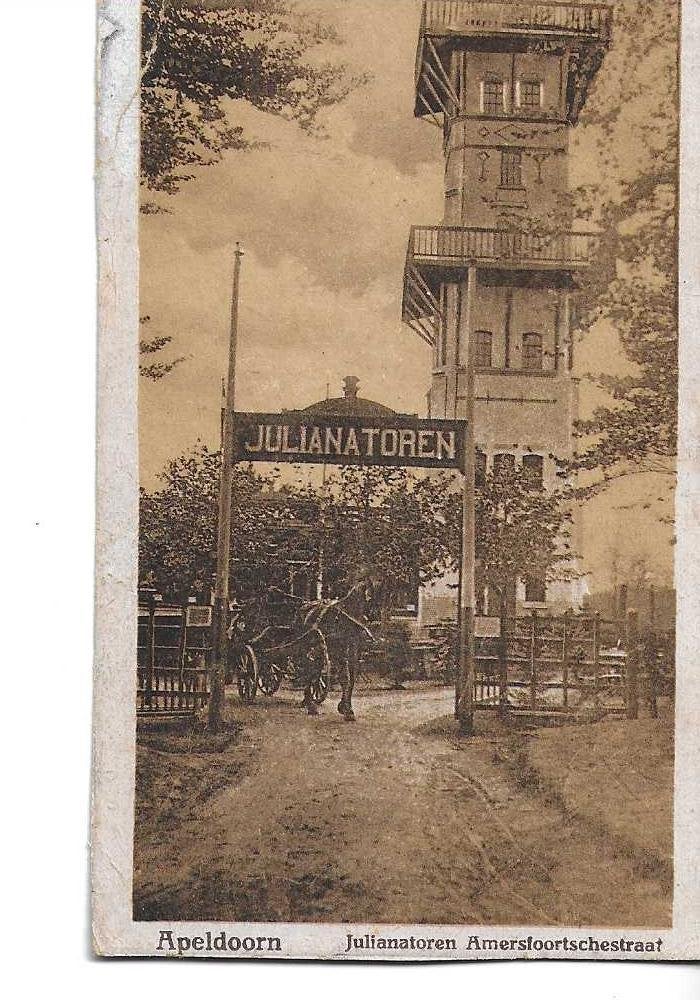 apeldoorn  julianatoren  1920, Verzenden, Voor 1920, Gelopen, Gebouw