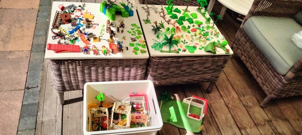 Grote partij Playmobil - Manege, paarden, bomen en meer, Ophalen of Verzenden, Gebruikt