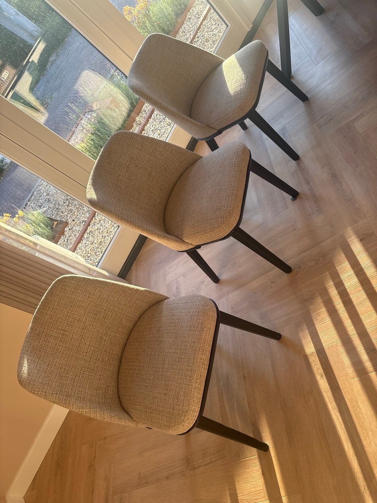 3 Oslo eetkamerstoelen van Woonstee Tiel - Zo goed als nieuw, Huis en Inrichting, Stoelen, Ophalen, Overige kleuren, Drie, Zo goed als nieuw