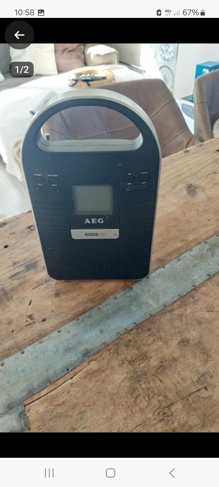 AEG MMR 4128 Radio - Draagbare Radio met CD-speler, Ophalen of Verzenden, Gebruikt, Radio, Met cd-speler