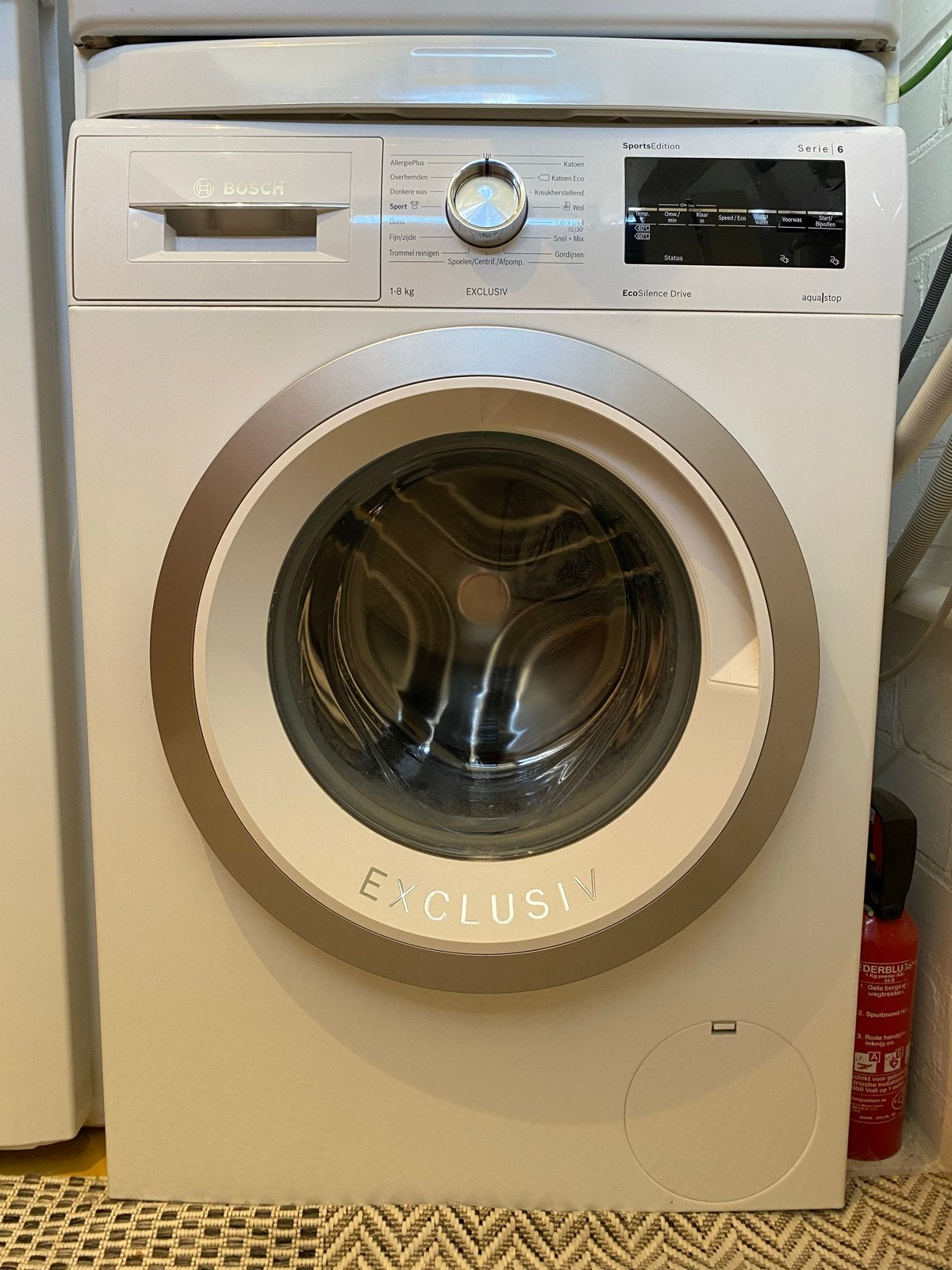 Bosch Serie 6 Exclusiv Wasmachine 8 kg, Ophalen, Zo goed als nieuw, Voorlader, Kort programma