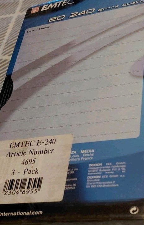 EMTEC EQ 240 VHS Cassette 3-pack - Nieuw in verpakking, Alle leeftijden, Overige genres, Ophalen of Verzenden, Nieuw in verpakking
