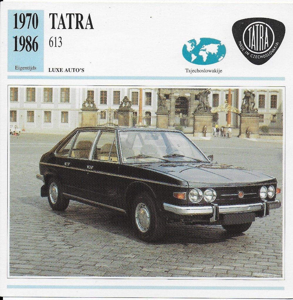 Ma6 autokaart tatra 613 ( 1970 - 1986 ), Verzamelen, Ophalen of Verzenden, Zo goed als nieuw, Auto's