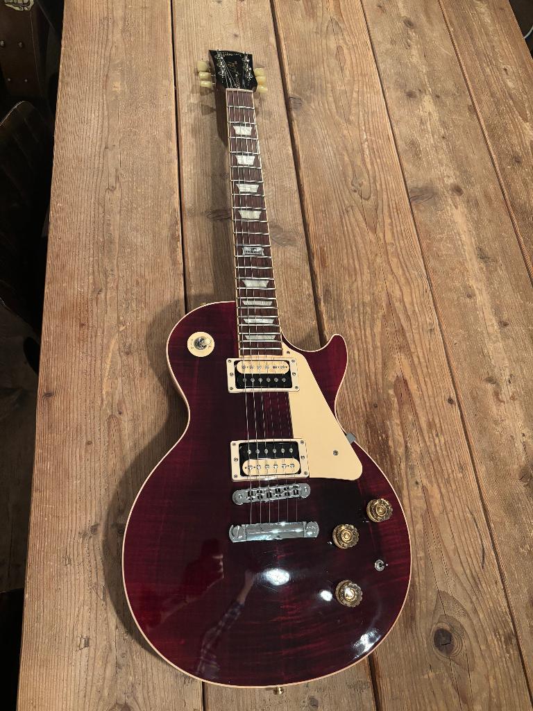 Gibson Les Paul Classic Winered 120th anniversary edition, Ophalen of Verzenden, Zo goed als nieuw, Solid body, Gibson