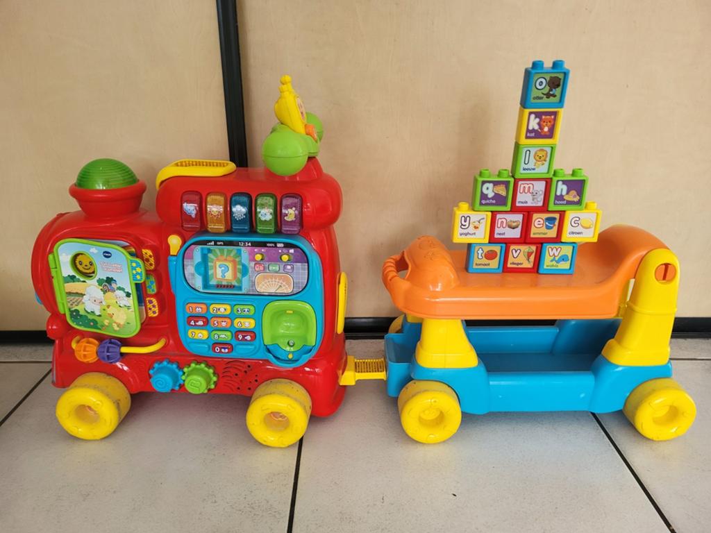 VTech - 5 in 1 Letter Locomotief, Ophalen of Verzenden, Gebruikt, Auto, Met licht