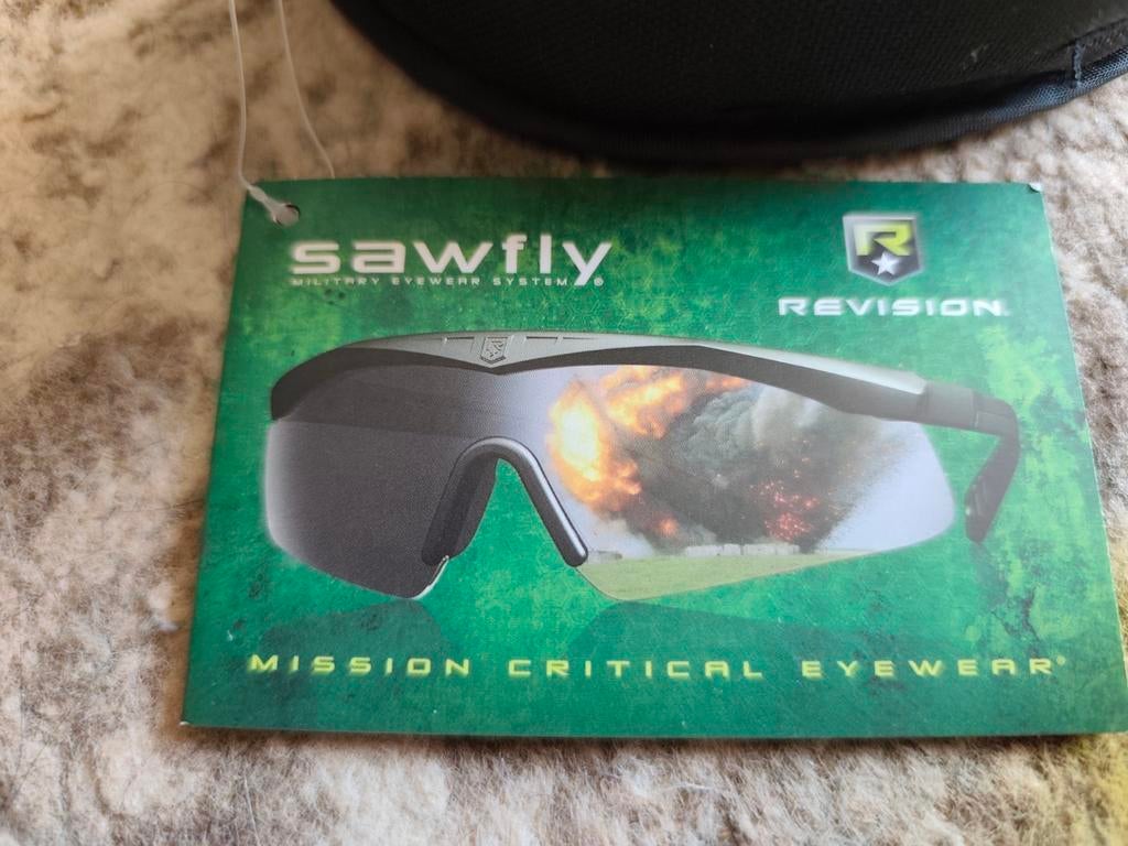 Revision Sawfly Militaire Oogbescherming Set, Zwart, Zo goed als nieuw, Bril, Ophalen