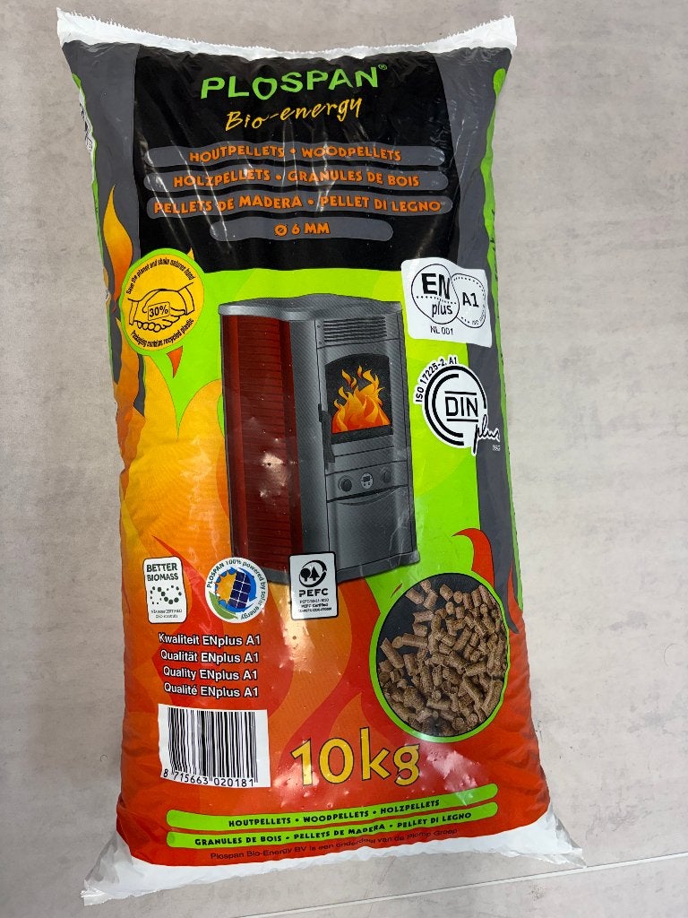 Houtpellets ENplus A1 10 kg | Vanaf €5,- | Plospan, 3 tot 6 m³, Ophalen, Overige houtsoorten, Takken