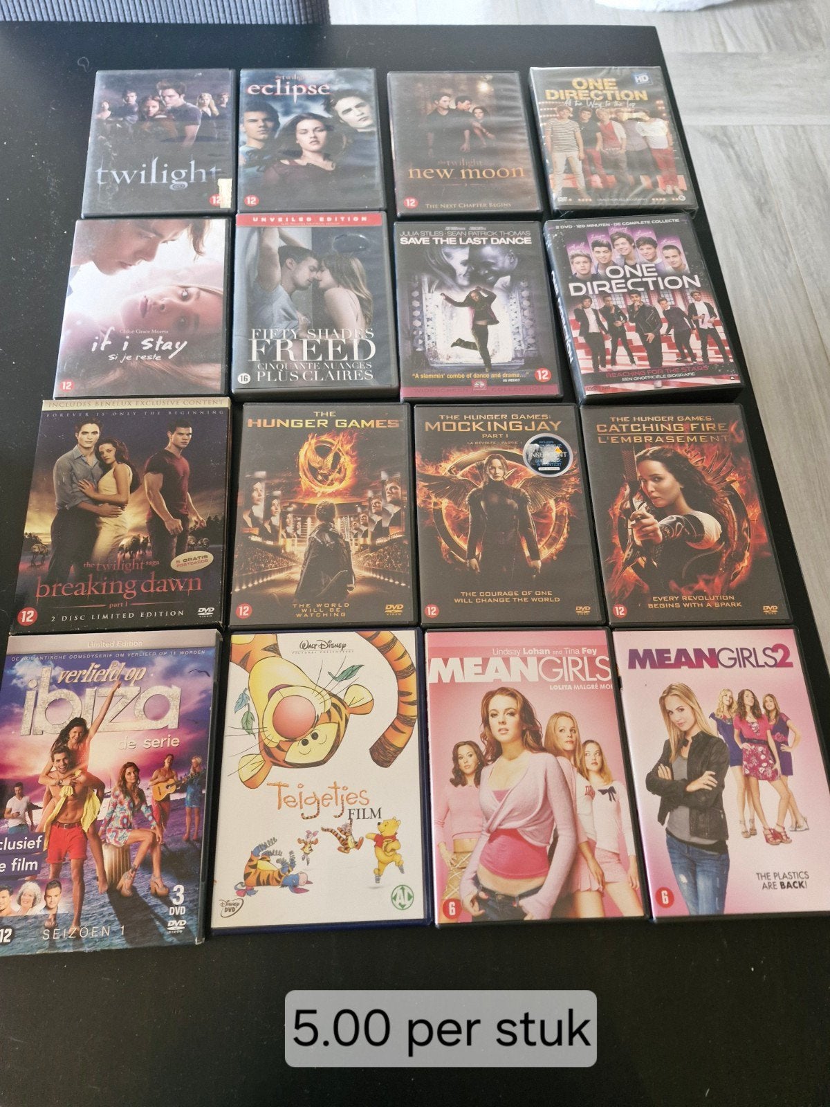 Diverse DVD's: Twilight, Hunger Games, Mean Girls & meer, Vanaf 12 jaar, Ophalen of Verzenden, Gebruikt