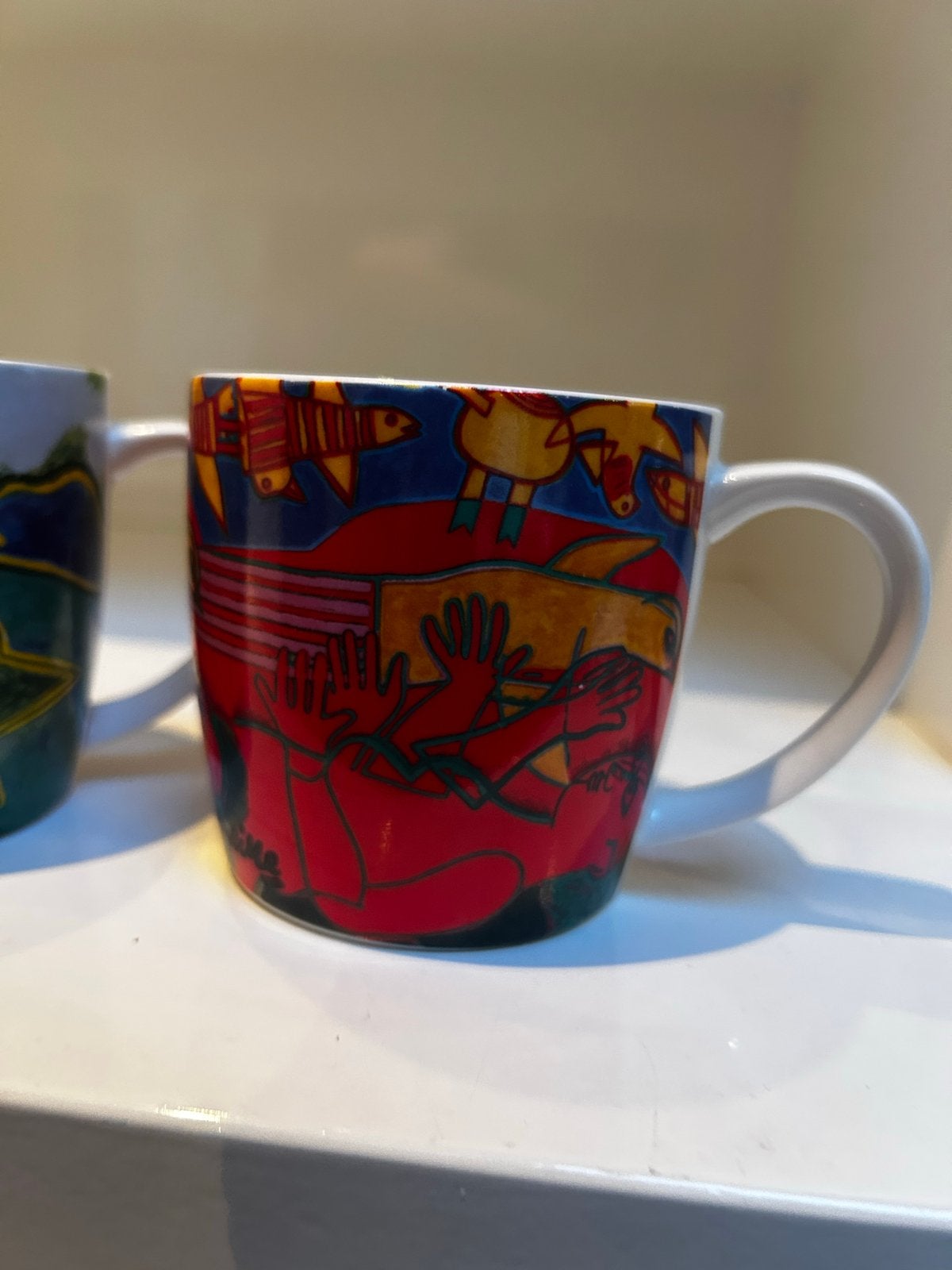 4 Corneille bekers - L'arc en ciel - Vintage, Overige merken, Keramiek, Vintage, Zo goed als nieuw