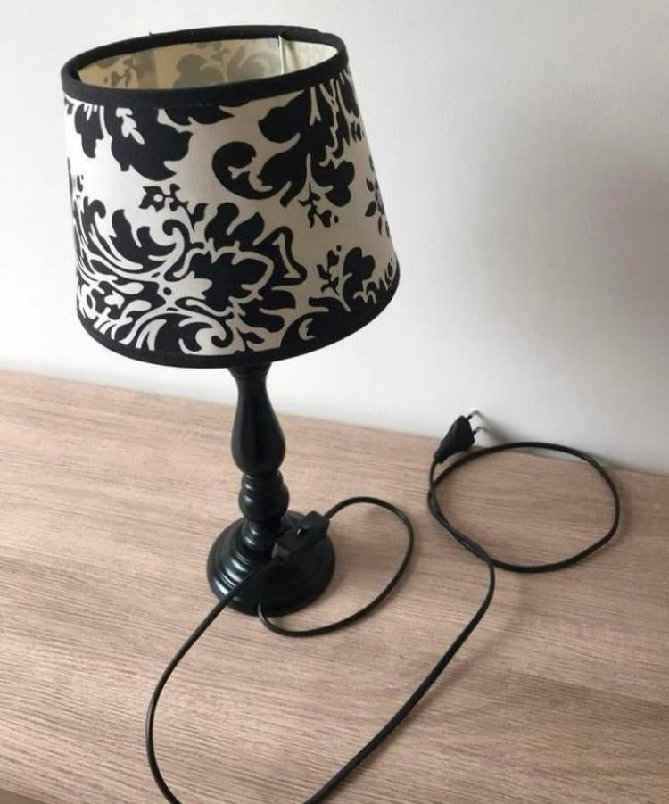 Nieuwe zwarte barok tafellamp, Ophalen of Verzenden, Nieuw, Hout