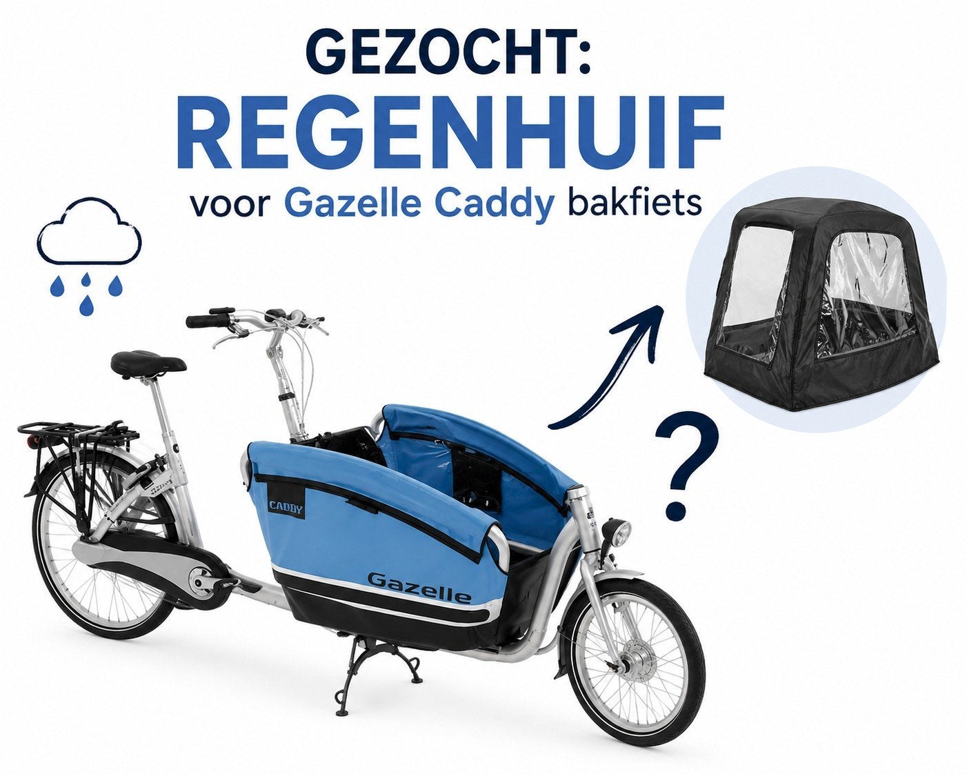 GEZOCHT: regenhuif Gazelle Caddy, Ophalen of Verzenden, Zo goed als nieuw, Gazelle