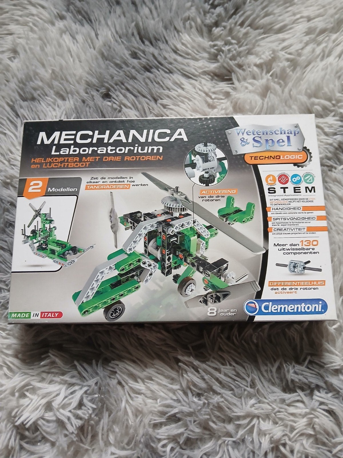 Clementoni Mechanica Laboratorium Helikopter & Airboat, Ophalen, Zo goed als nieuw, Overige merken