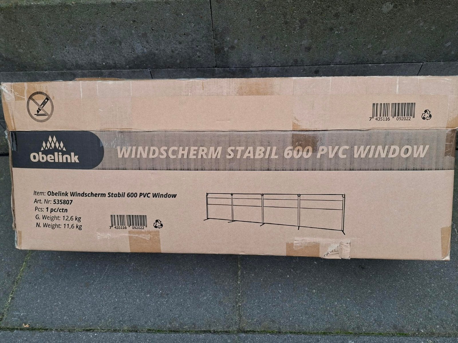 windscherm stabil 600 pvc window, Caravans en Kamperen, Ophalen