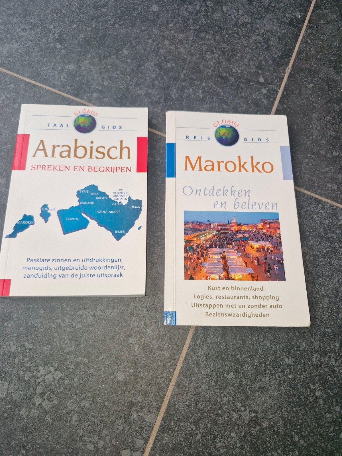 Globus Reisgids Marokko & Taalgids Arabisch, Boeken, Afrika, Ophalen of Verzenden, Reisgids of -boek, Gelezen