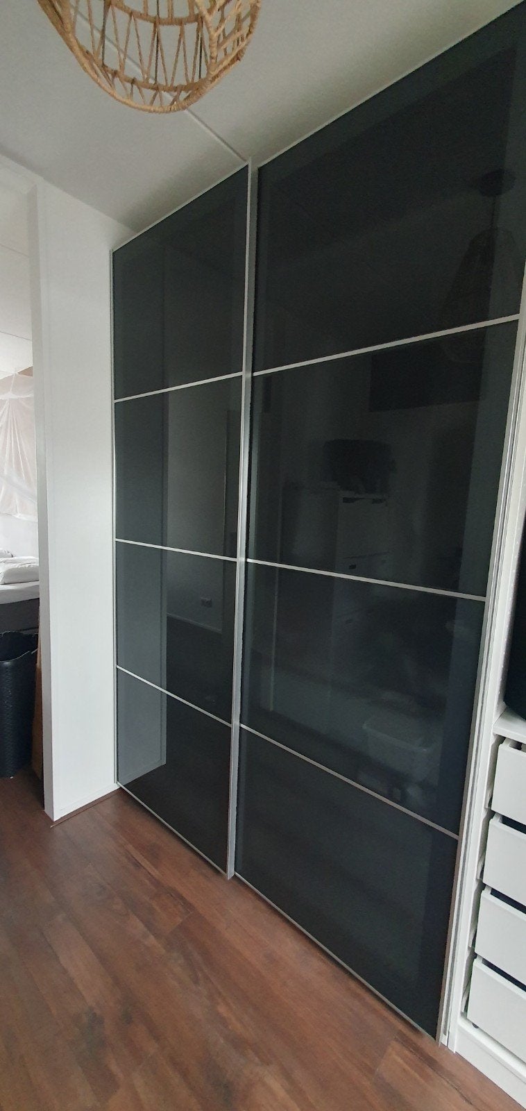 Mooie PAX schuifdeur voor 100cm kast, 236cm hoog, Gebruikt, 200 cm of meer, Minder dan 25 cm, Metaal