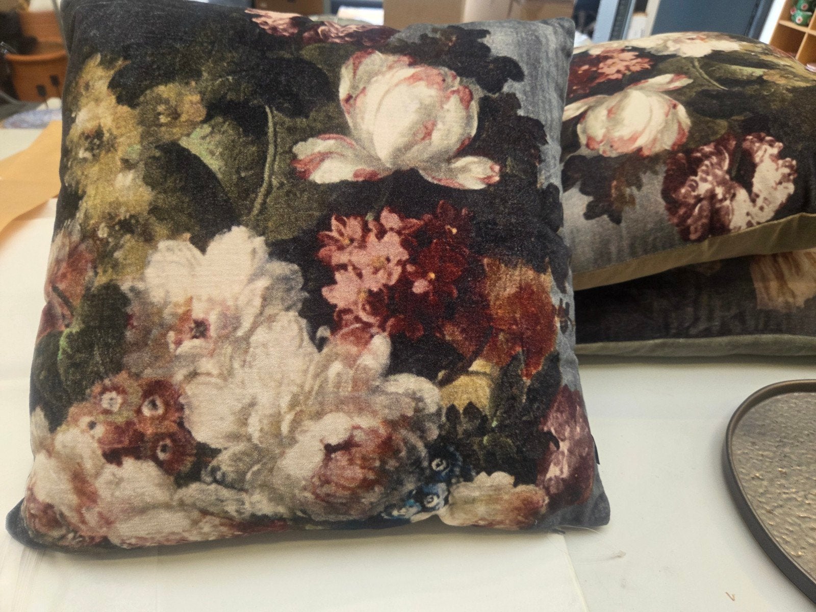 Mars & More Sierkussen met Bloemenprint 4 stuks, Huis en Inrichting, Meerkleurig, Met print, Vierkant, Nieuw