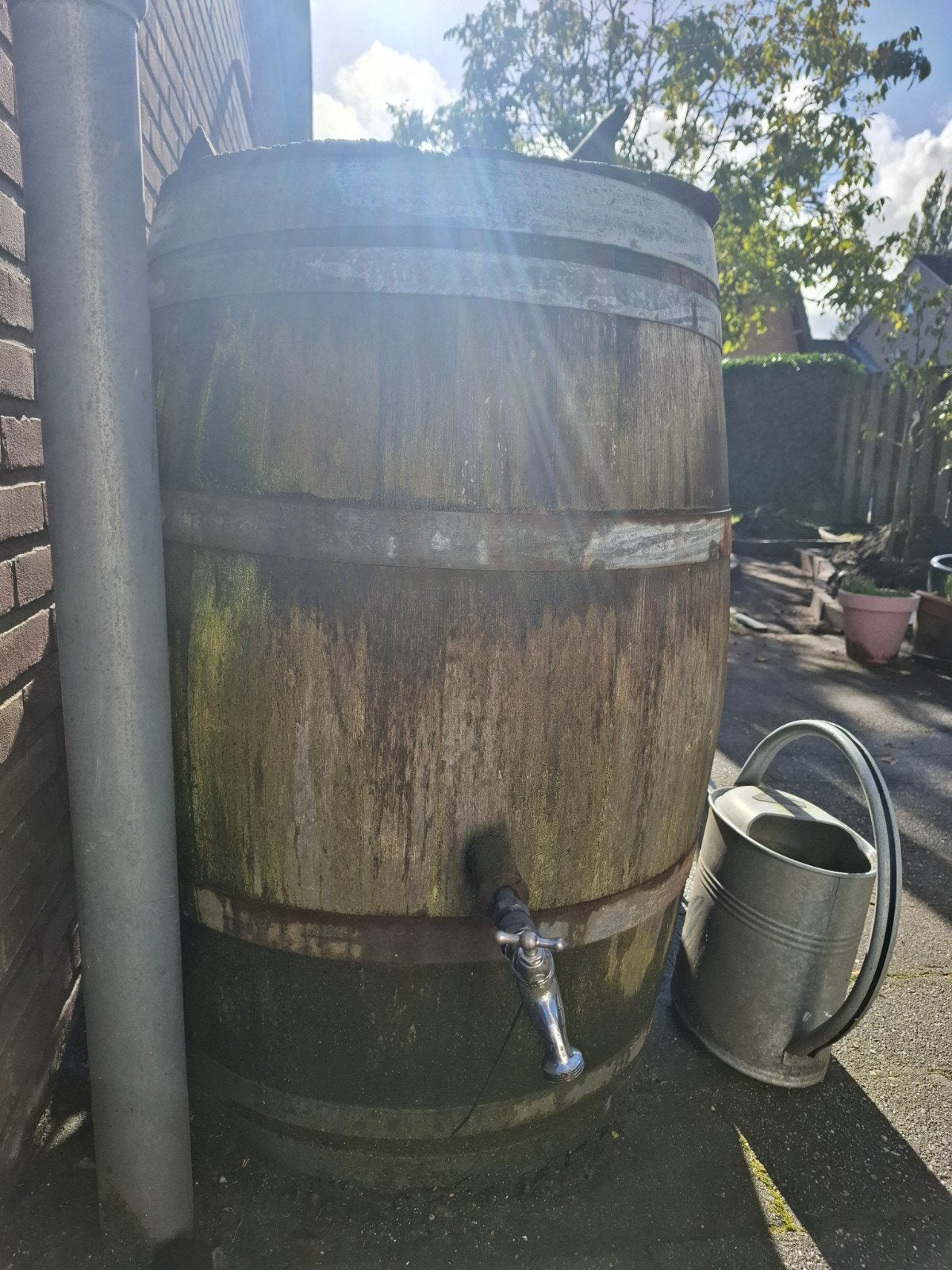 houten regenton, Tuin en Terras, 150 liter of meer, Ophalen of Verzenden, Gebruikt, Hout