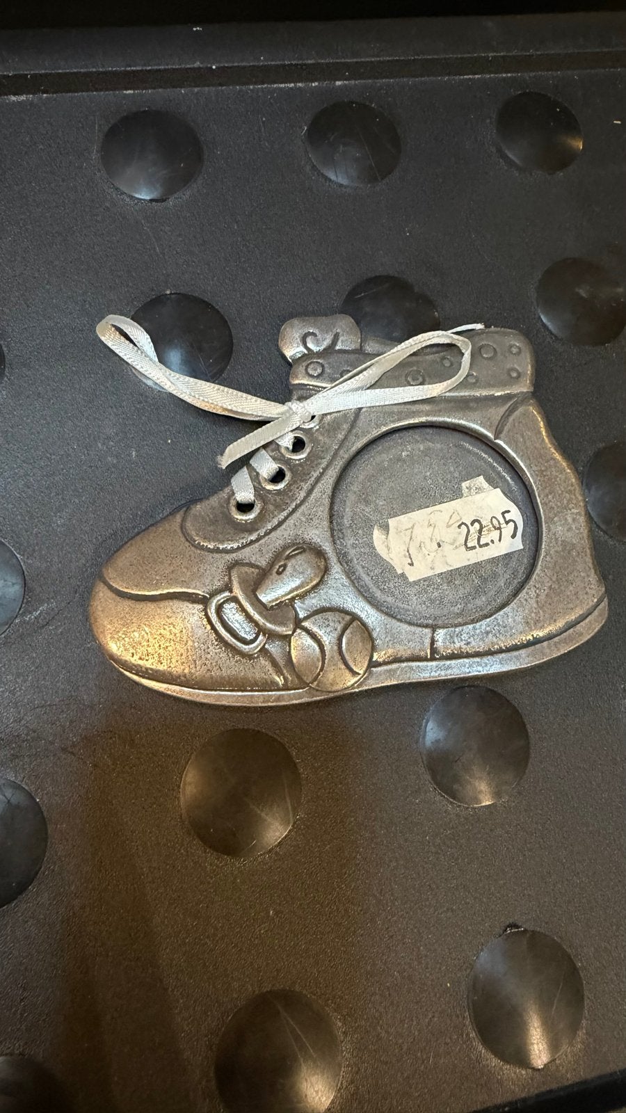 Tinnen Babyschoentje Fotolijstje, Ophalen of Verzenden