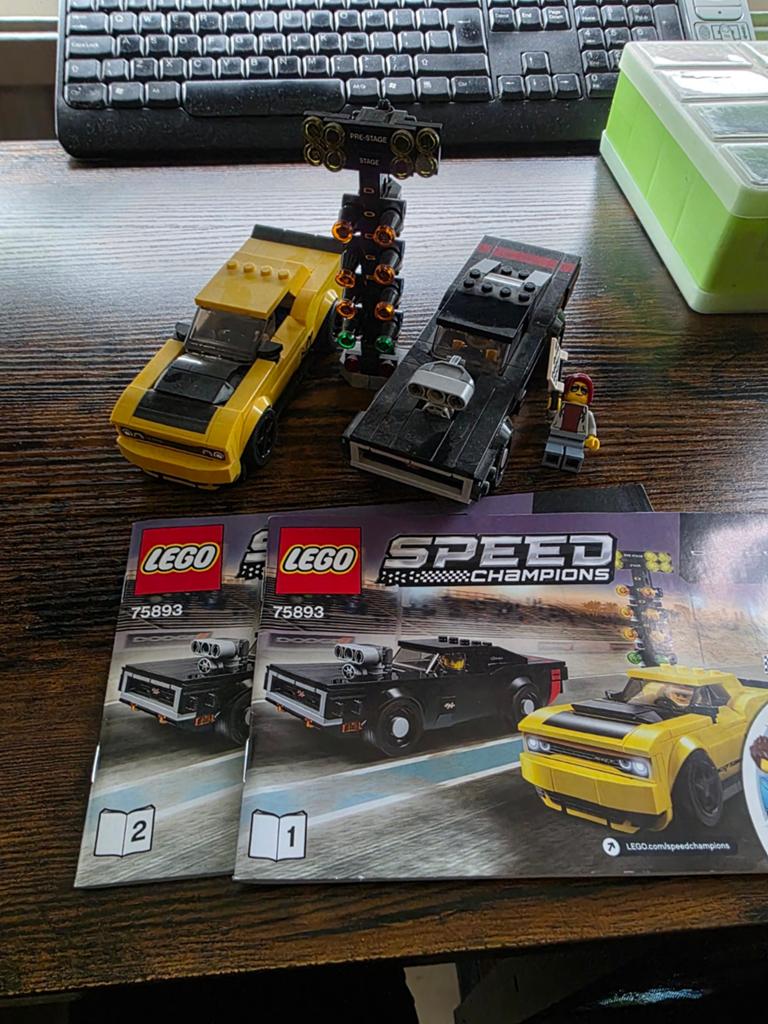 Lego Speed Champions 75893 Dodge Challenger & Charger, Kinderen en Baby's, Speelgoed | Duplo en Lego, Compleet, Lego, Zo goed als nieuw