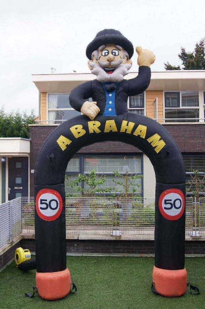 Abraham opblaasboog te huur / huren, opblaasfiguur, 3,5 m., Ophalen of Verzenden, Zo goed als nieuw, Abraham of Sarah