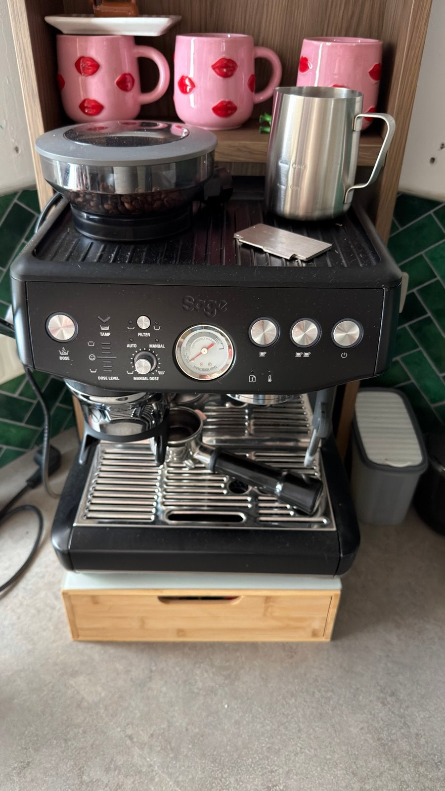 Sage Barista Sage Barista Express Impress - Zwart, Witgoed en Apparatuur, Koffiezetapparaten, Ophalen, Afneembaar waterreservoir